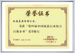 中國鑄造行業(yè)綜合百強企業(yè)